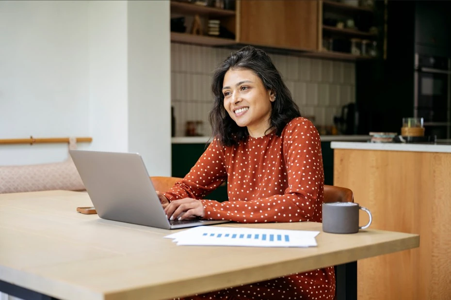 Professional woman learning Google Ads
