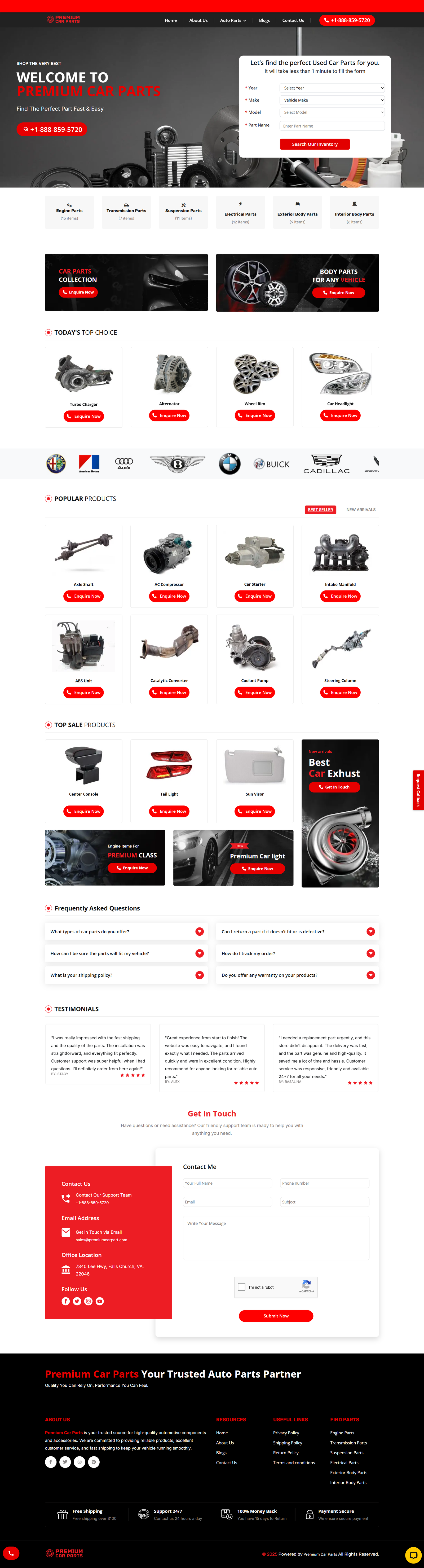 Full homepage screenshot of Professional Cleaning Website