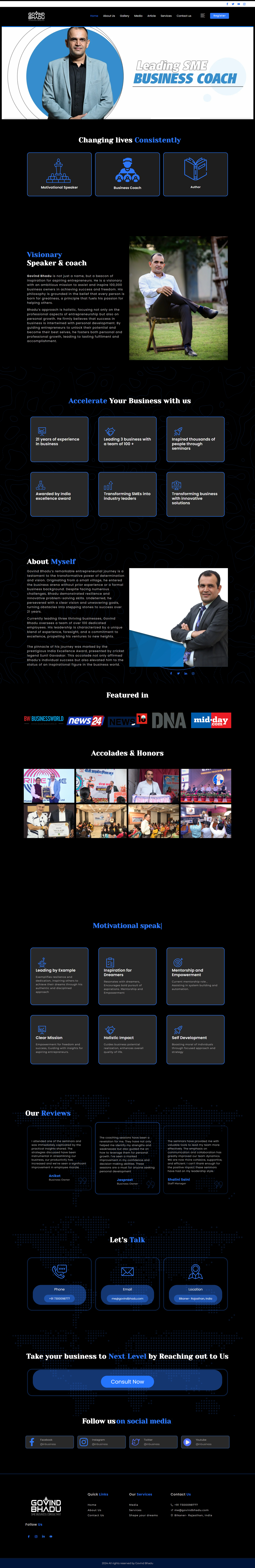 Full homepage screenshot of Healthcare Website